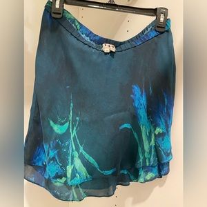 Haute Hippie teal green black short skirt, size medium